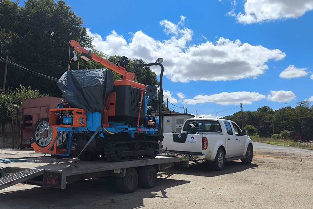 Transport d'unité mobile pour pose et soudure de conduites PEHD sur site